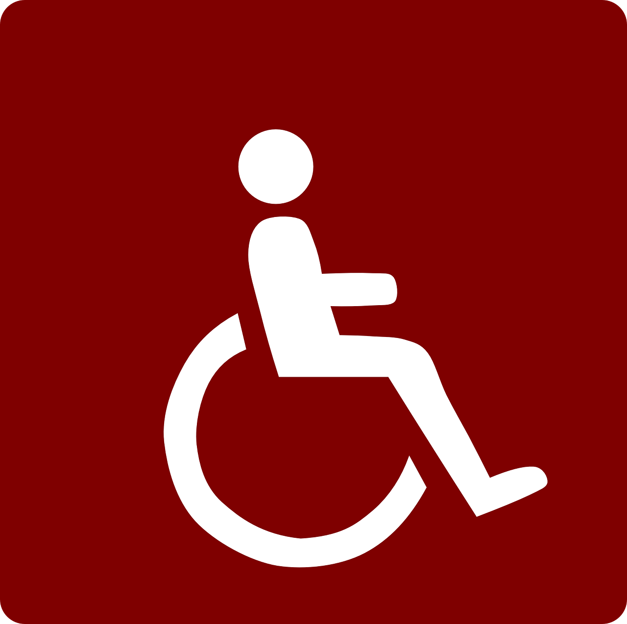 wheelchair impaired red free photo