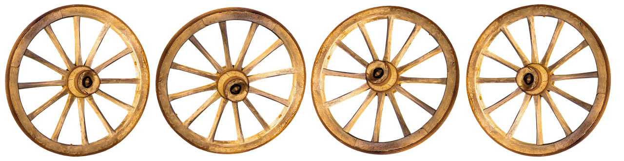 wheels wooden wheels old free photo