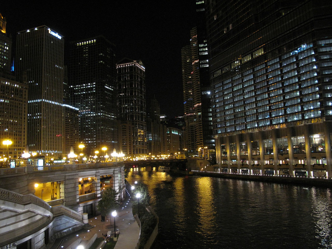which night chicago free photo