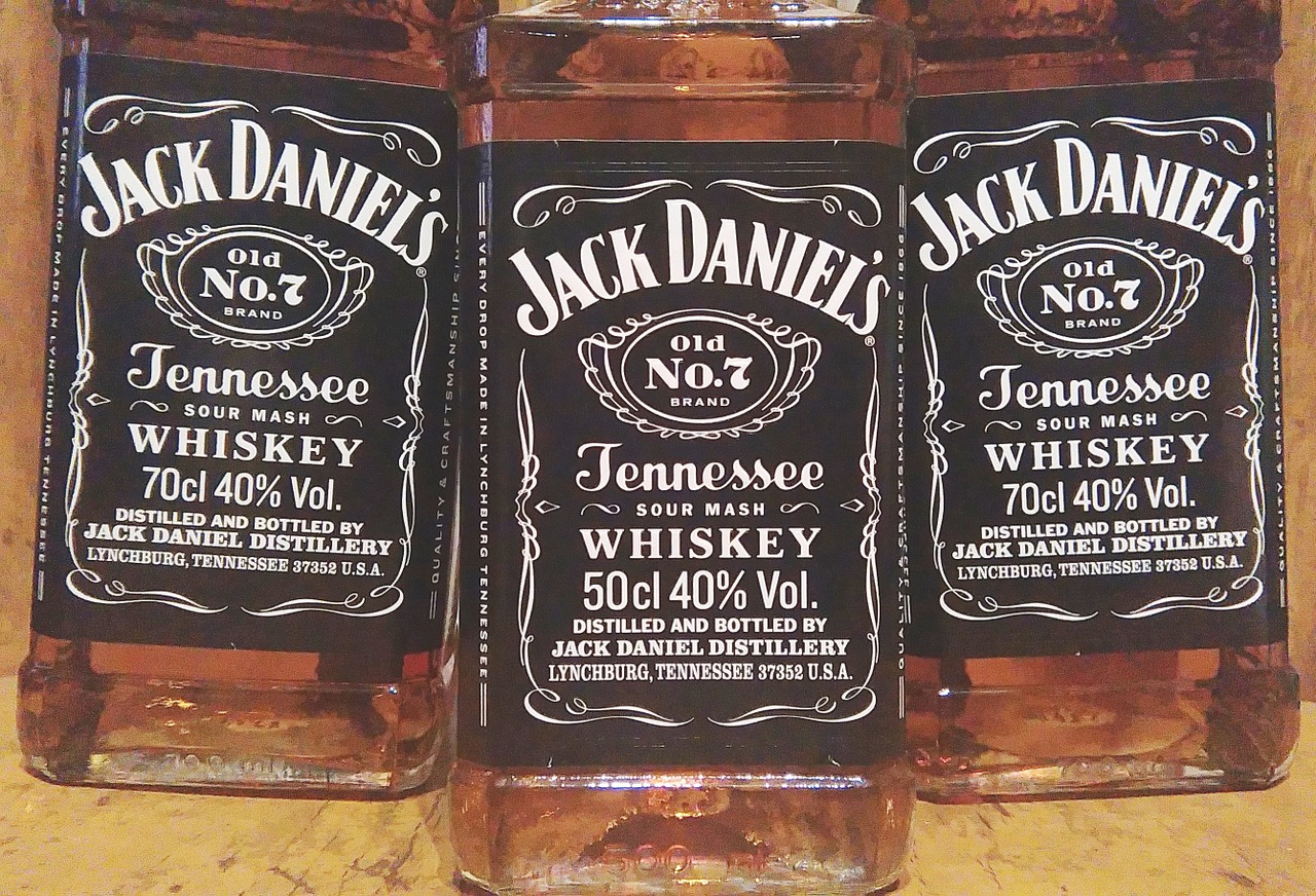 whiskey bottles jack daniels free photo