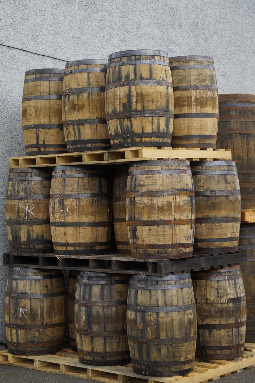whisky  barrels  wooden barrels free photo