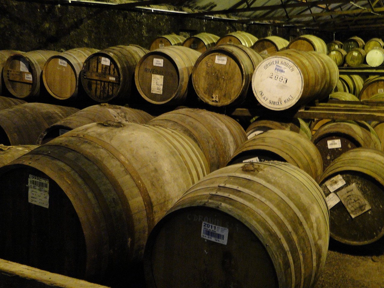 whisky barrels islay free photo