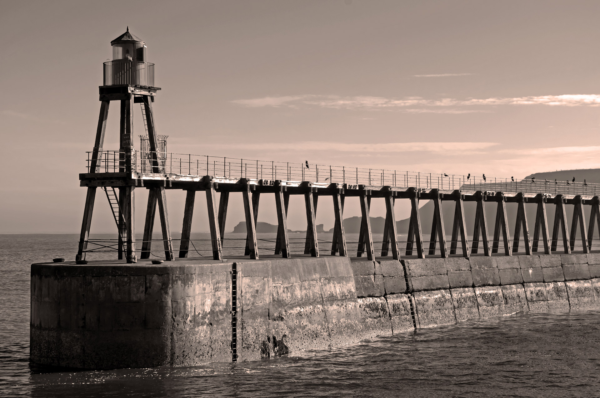 whitby lighthouses town free photo