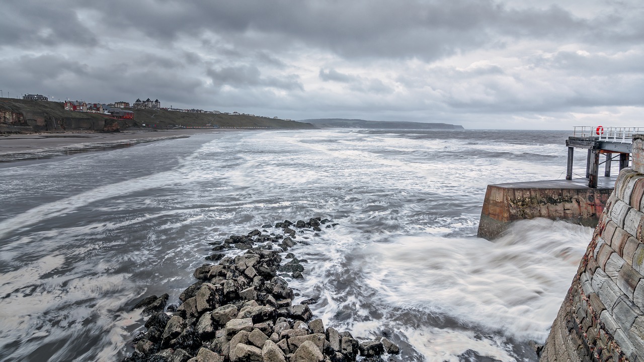 whitby seascape stormy free photo