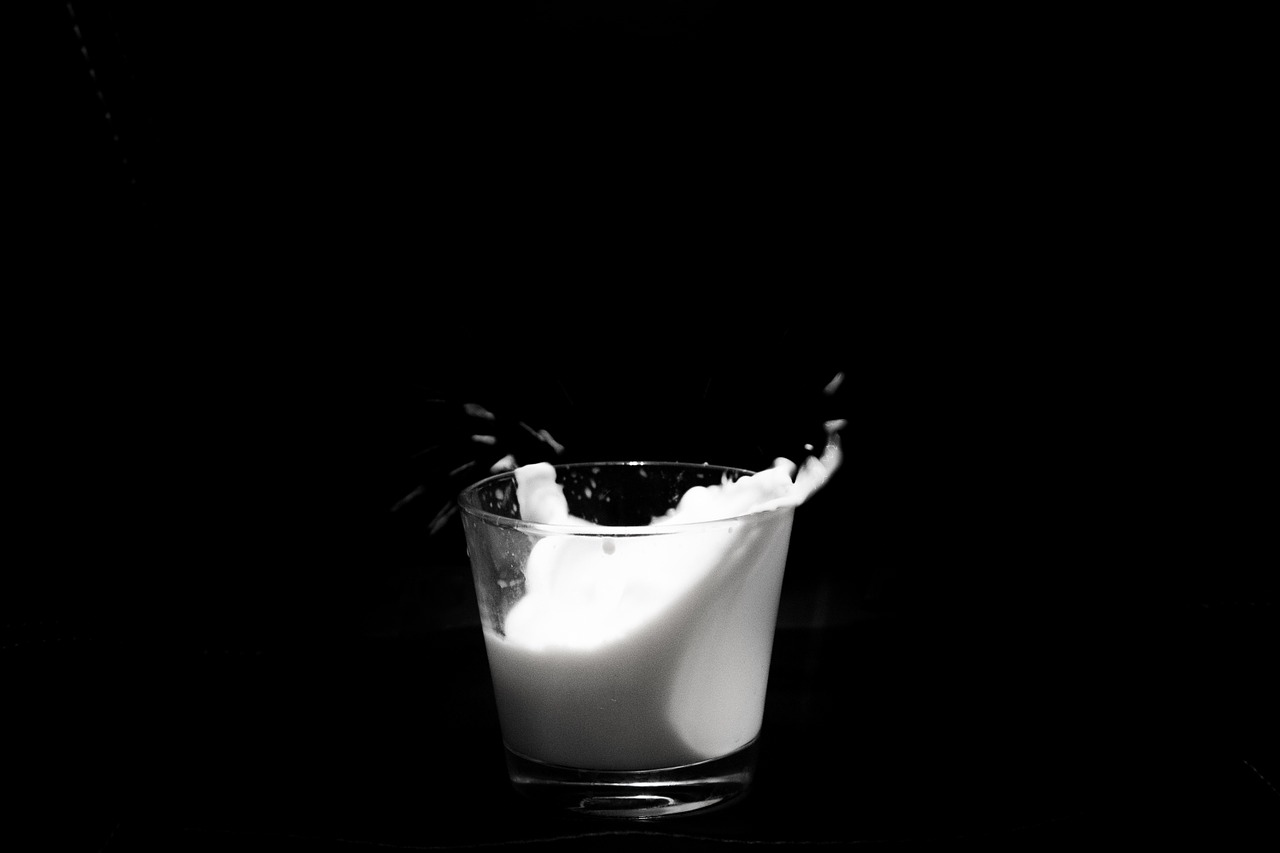 milk white black free photo