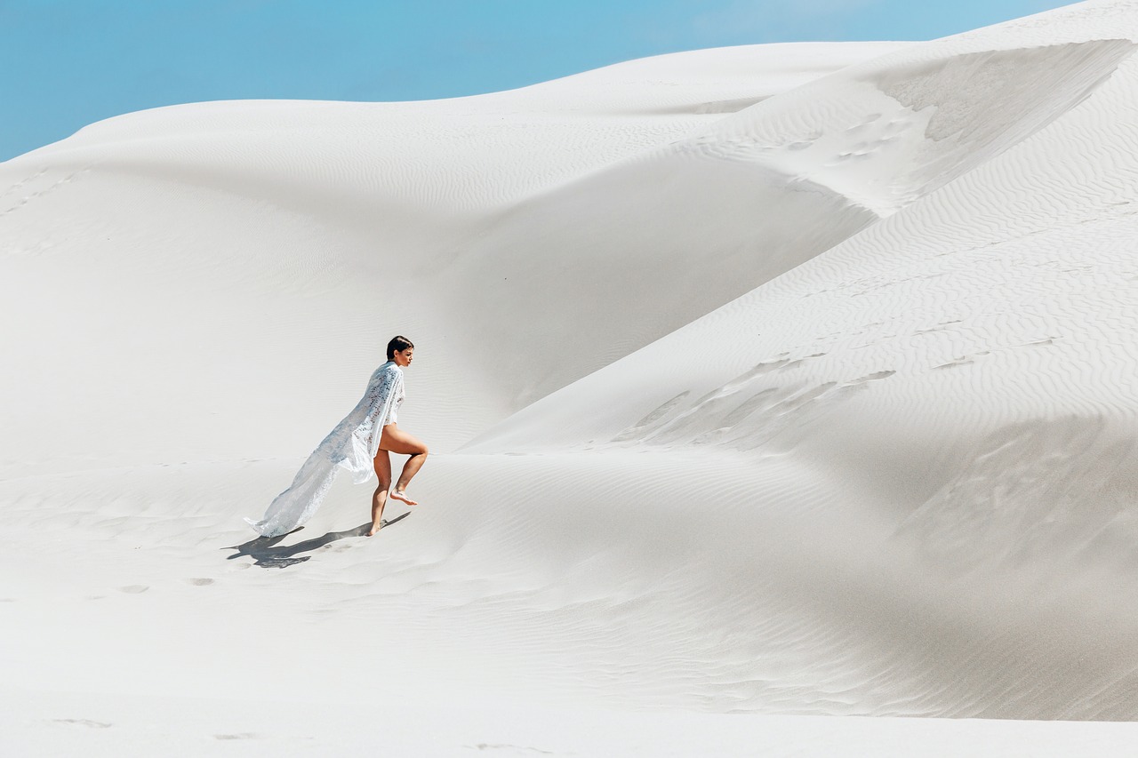 white sand desert free photo