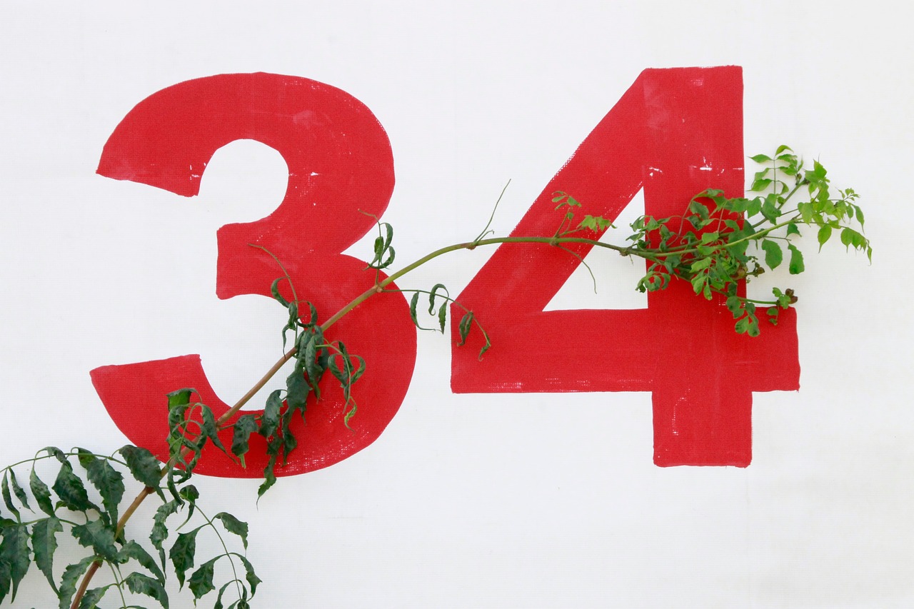 white wall numbers free photo