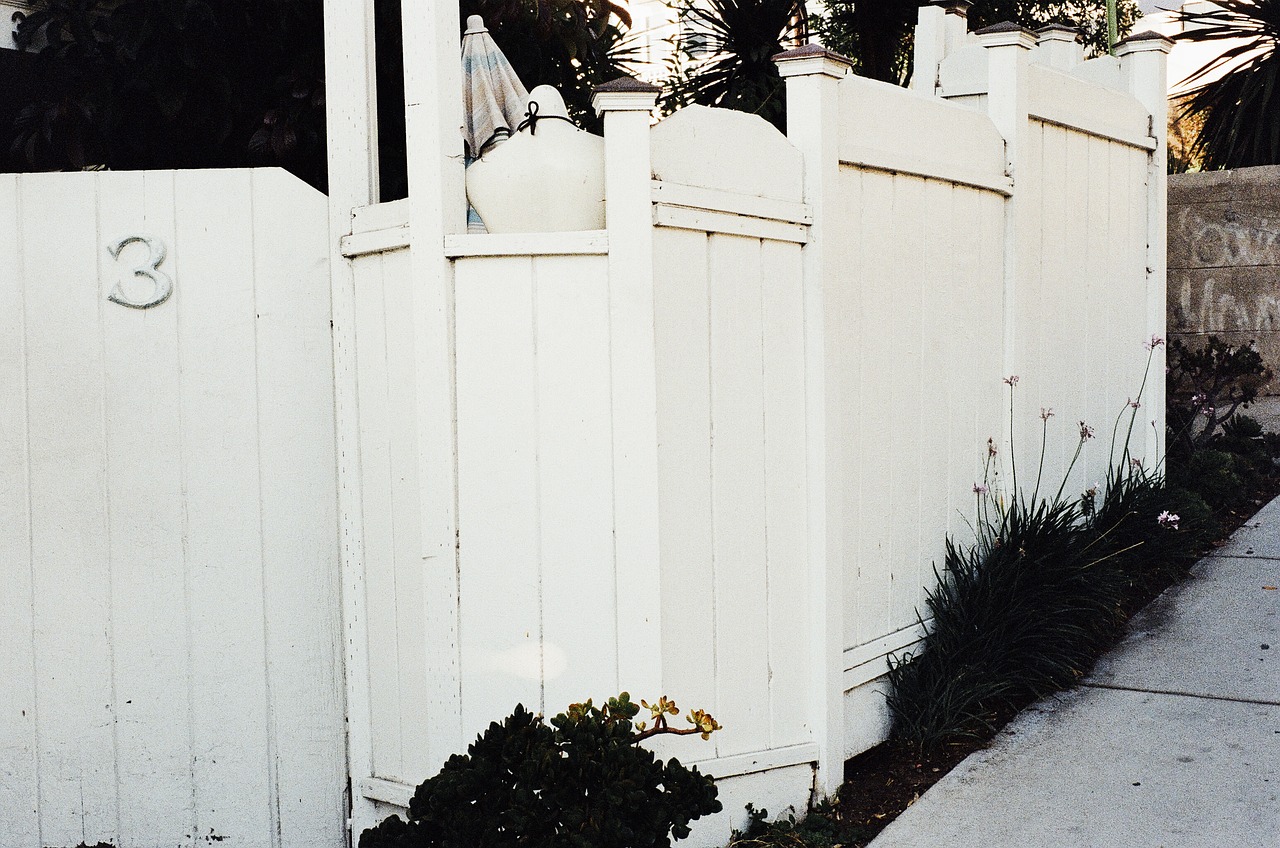 white gate fence free photo