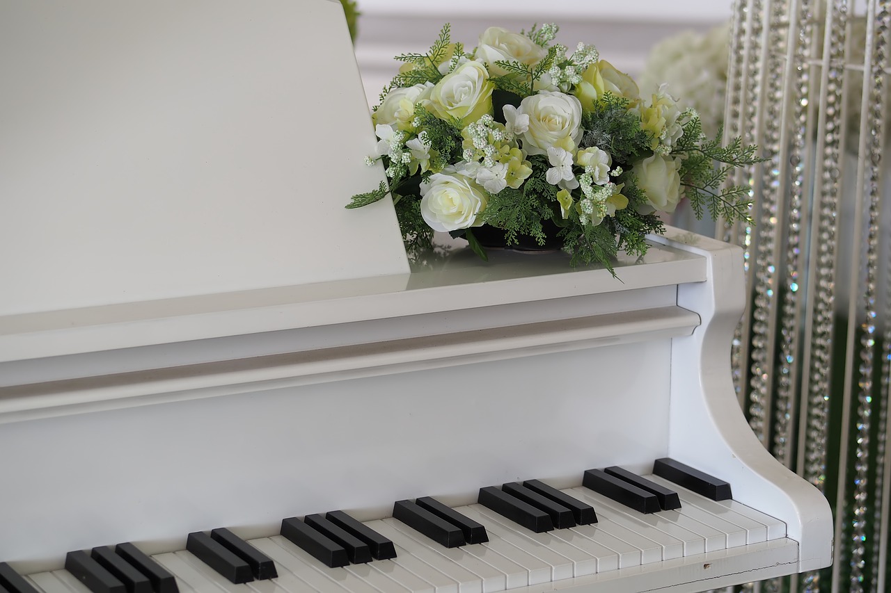 white  piano  music free photo