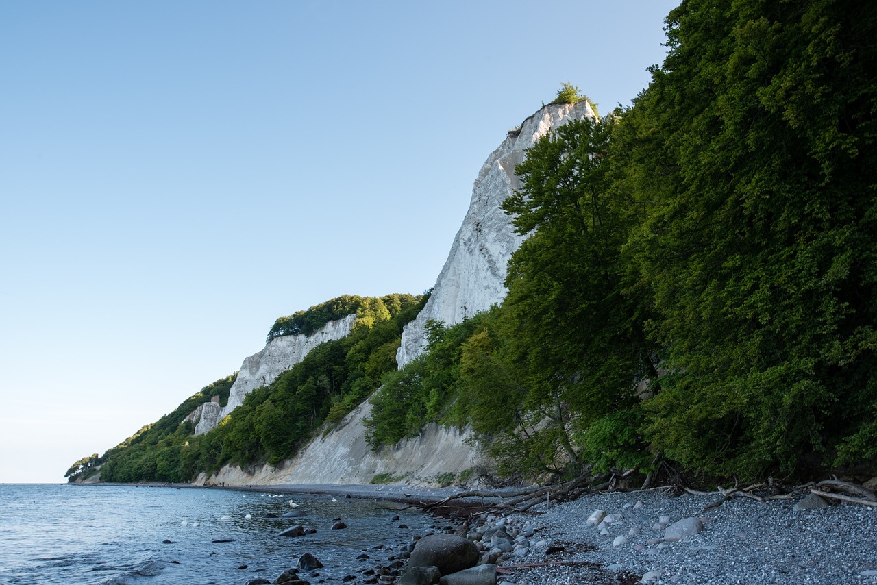 white cliffs rügen beach free photo