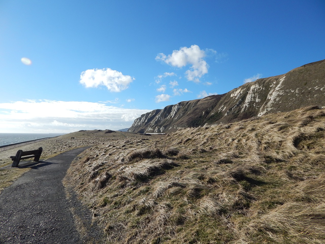white cliffs of dover england uk free photo
