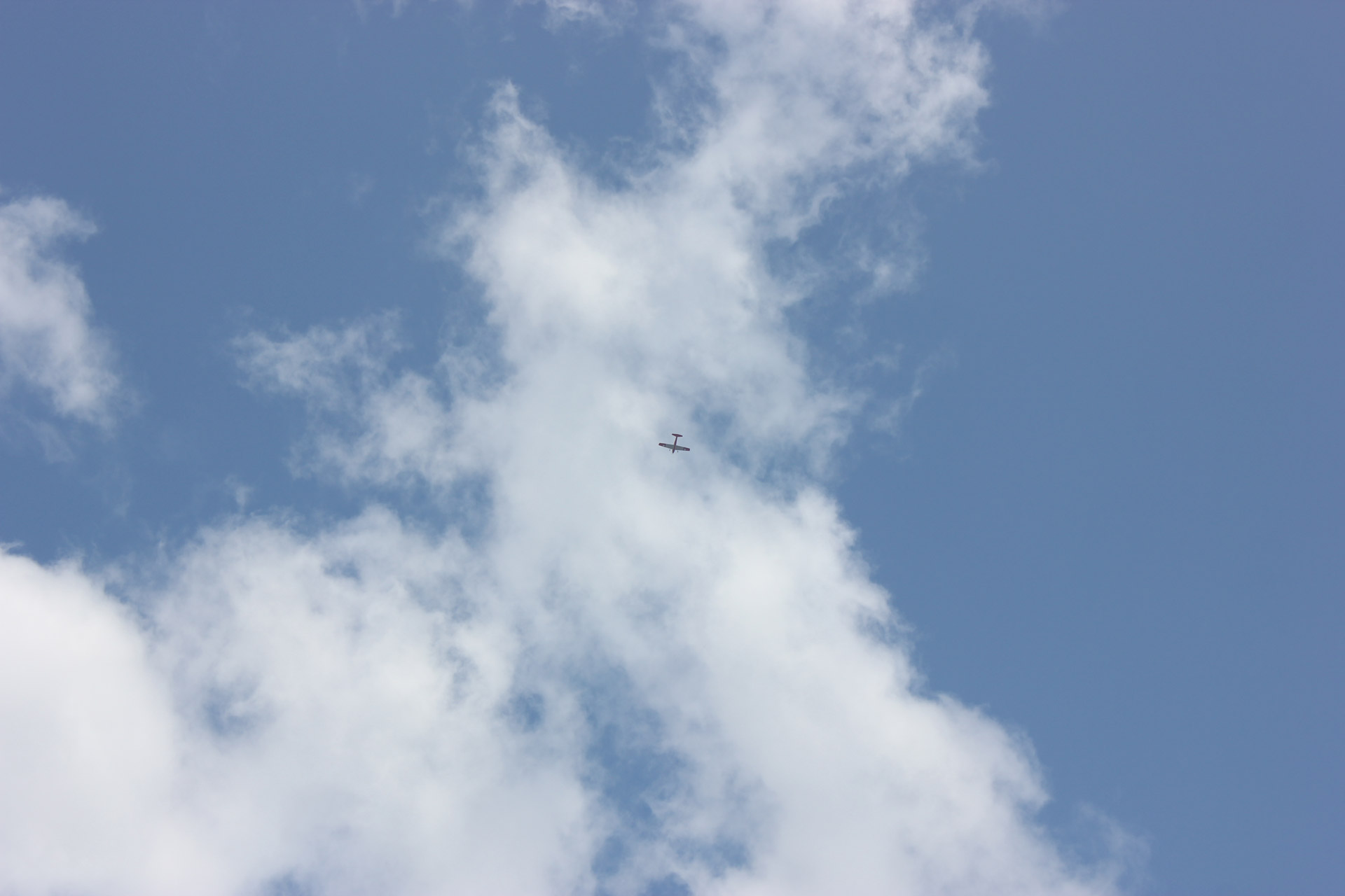 plane clouds sky free photo