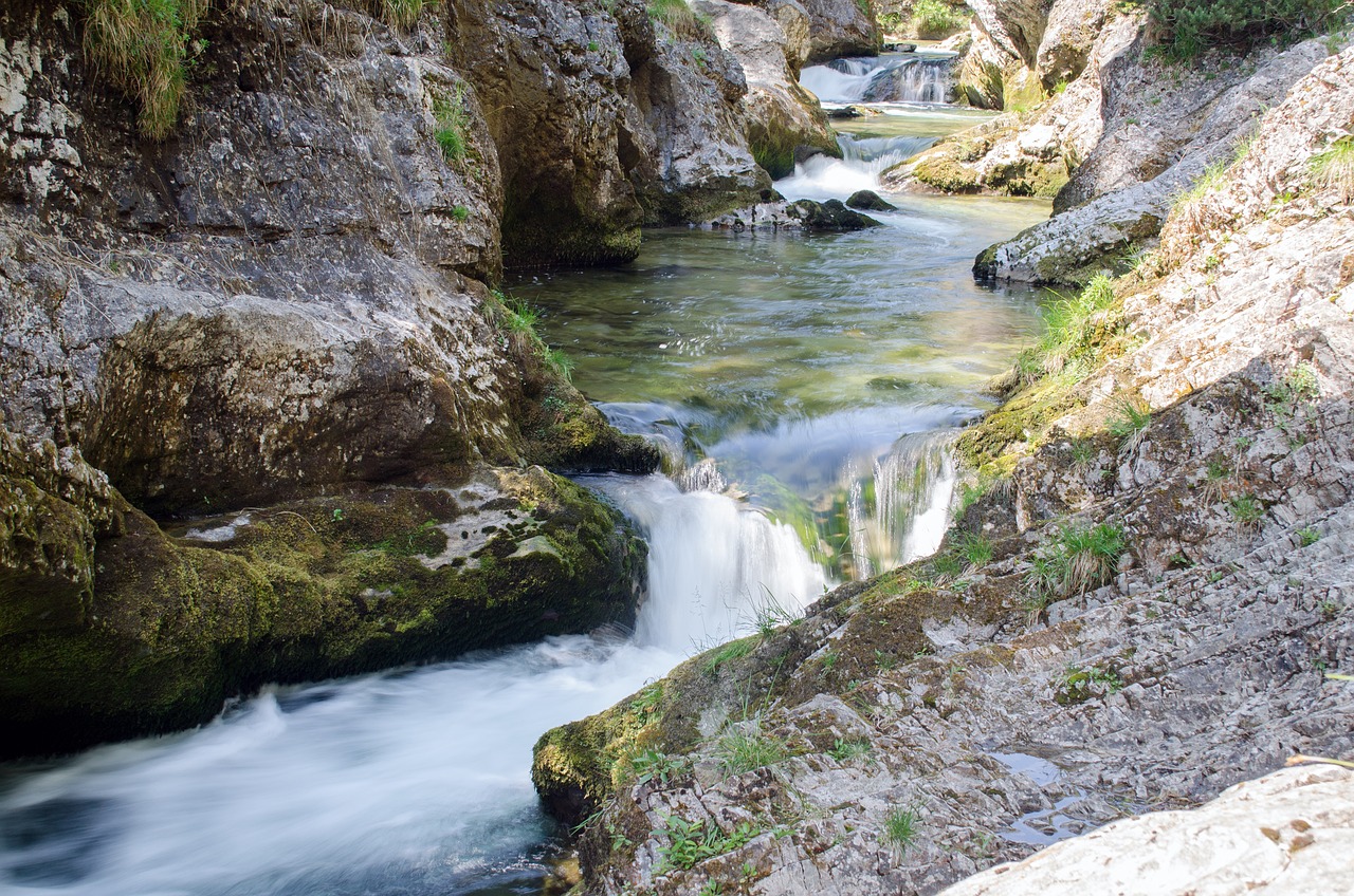 white creek canyon water waterfall free photo