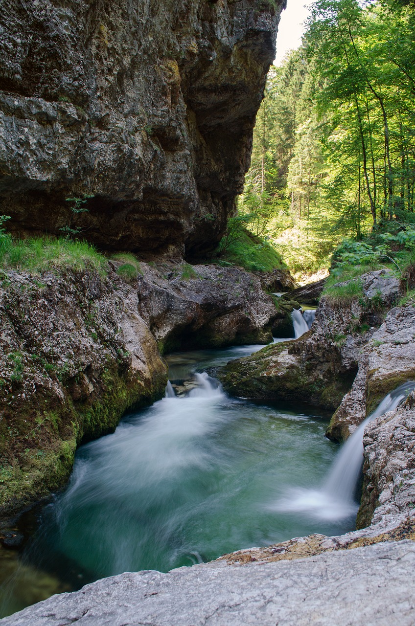 white creek canyon water waterfall free photo