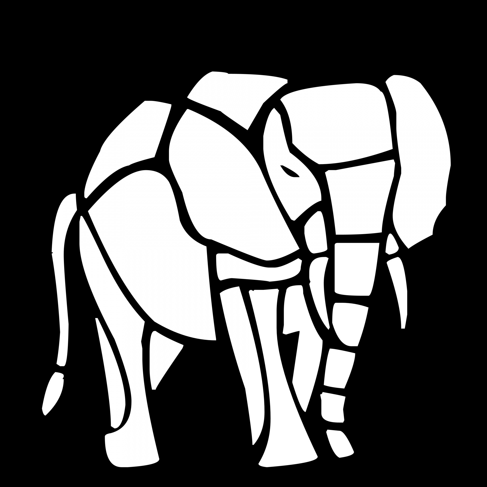 drawing white elephant free photo