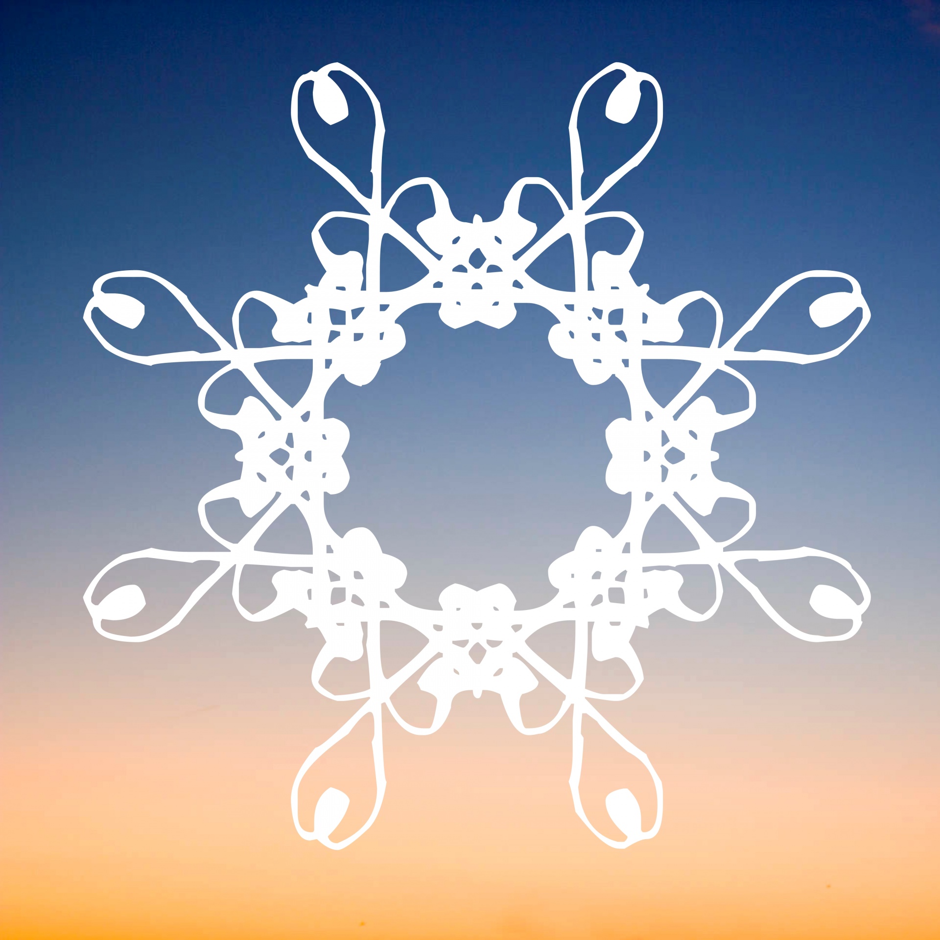 white filigree snowflake free photo