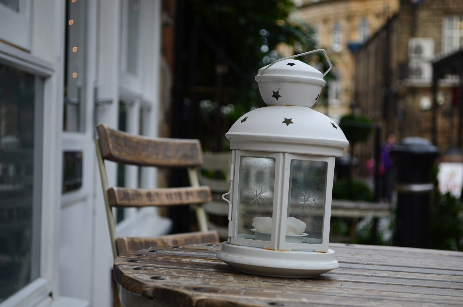 white lantern table free photo