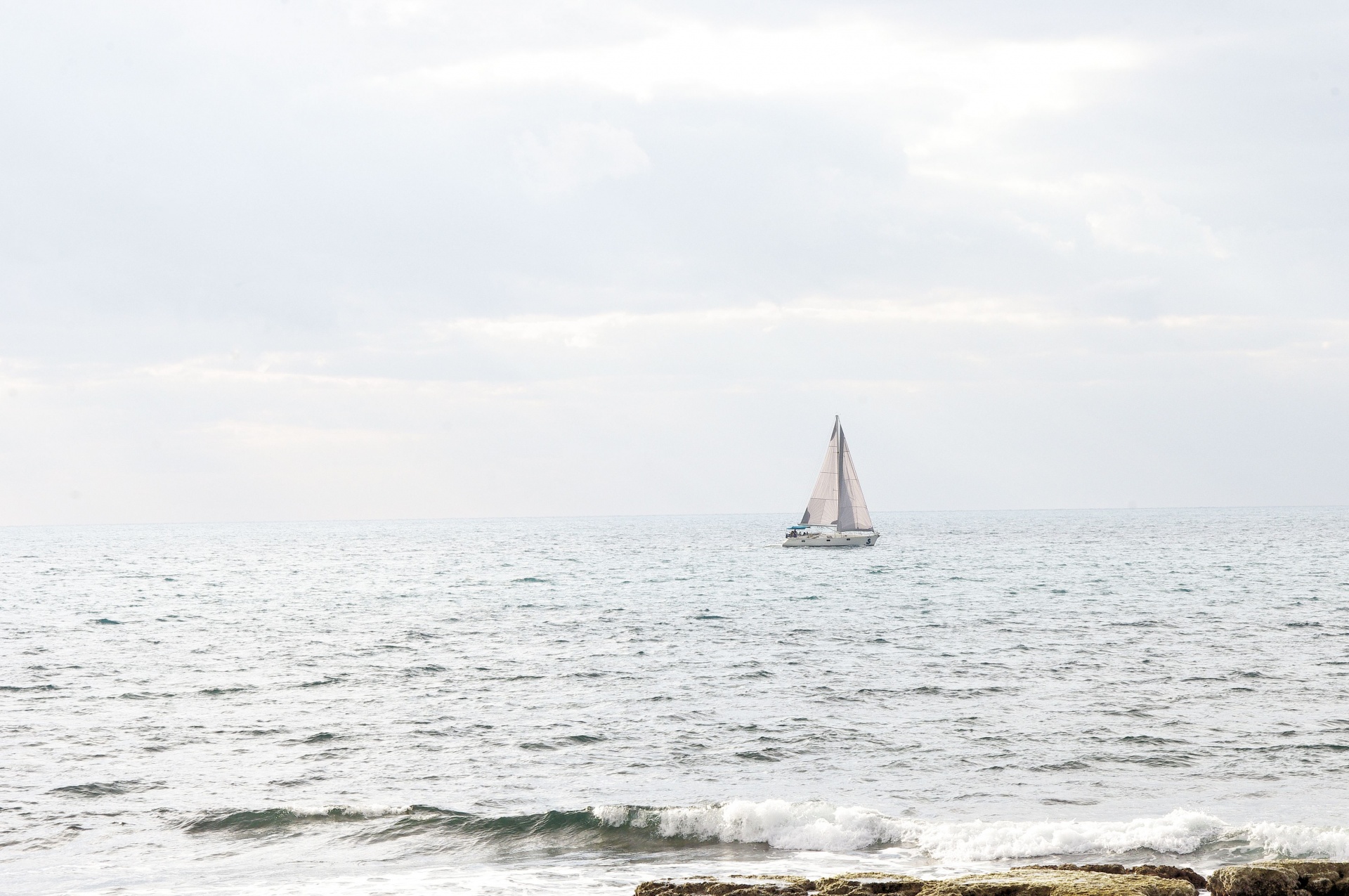 white sailing boat free photo