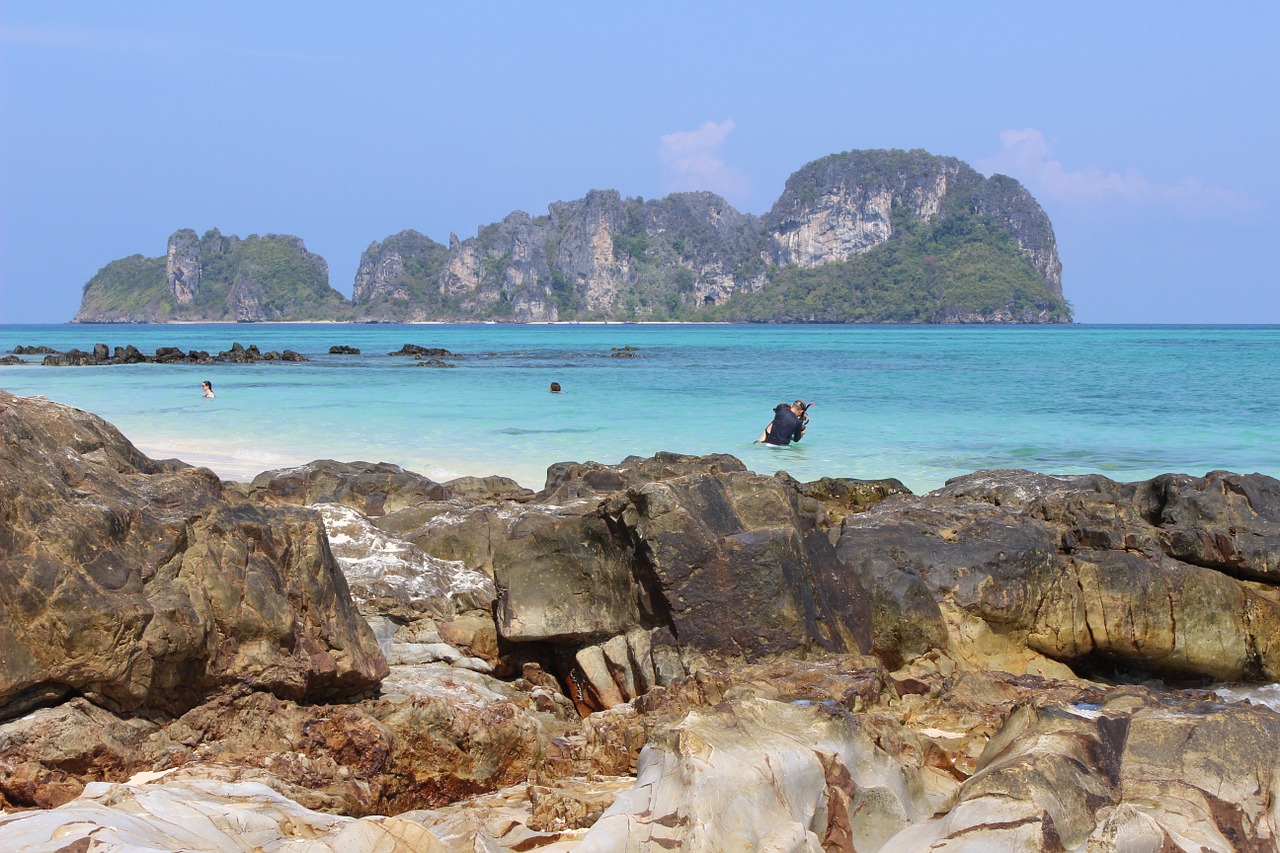 white sand beach krabi thailand free photo