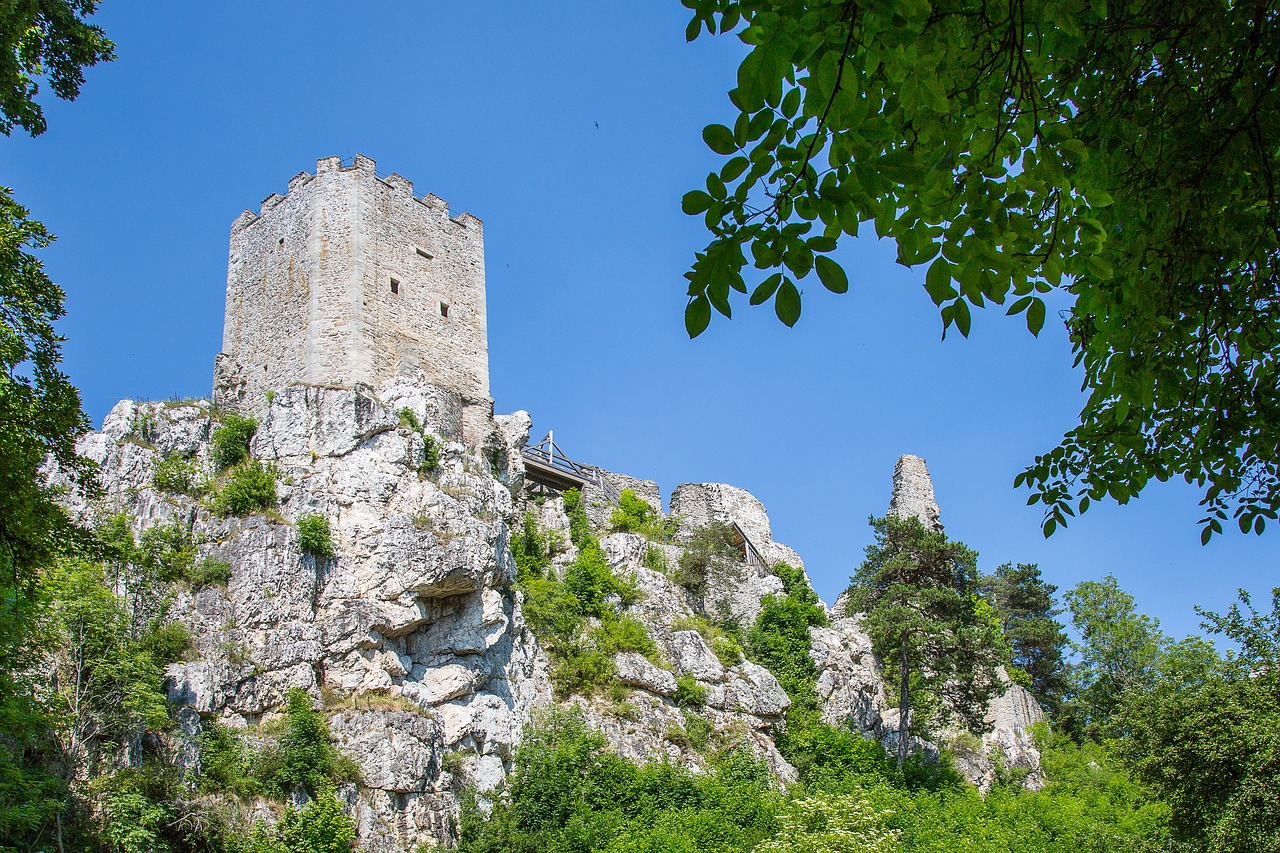 white stone castle ruin free photo