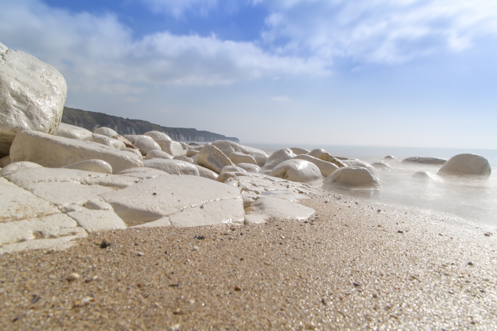 beach bridlington chalk - rock free photo