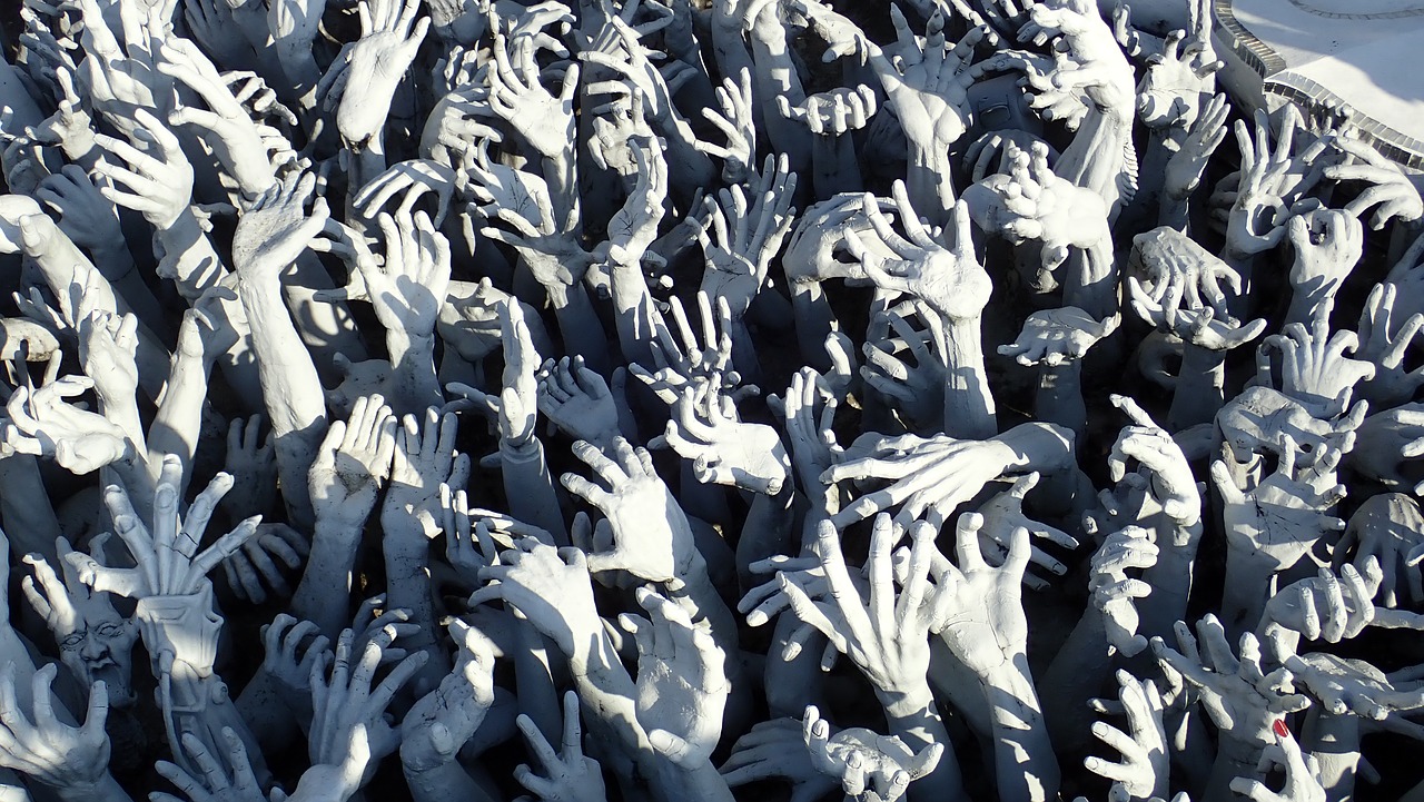 white temple  chiang rai  sculpture free photo