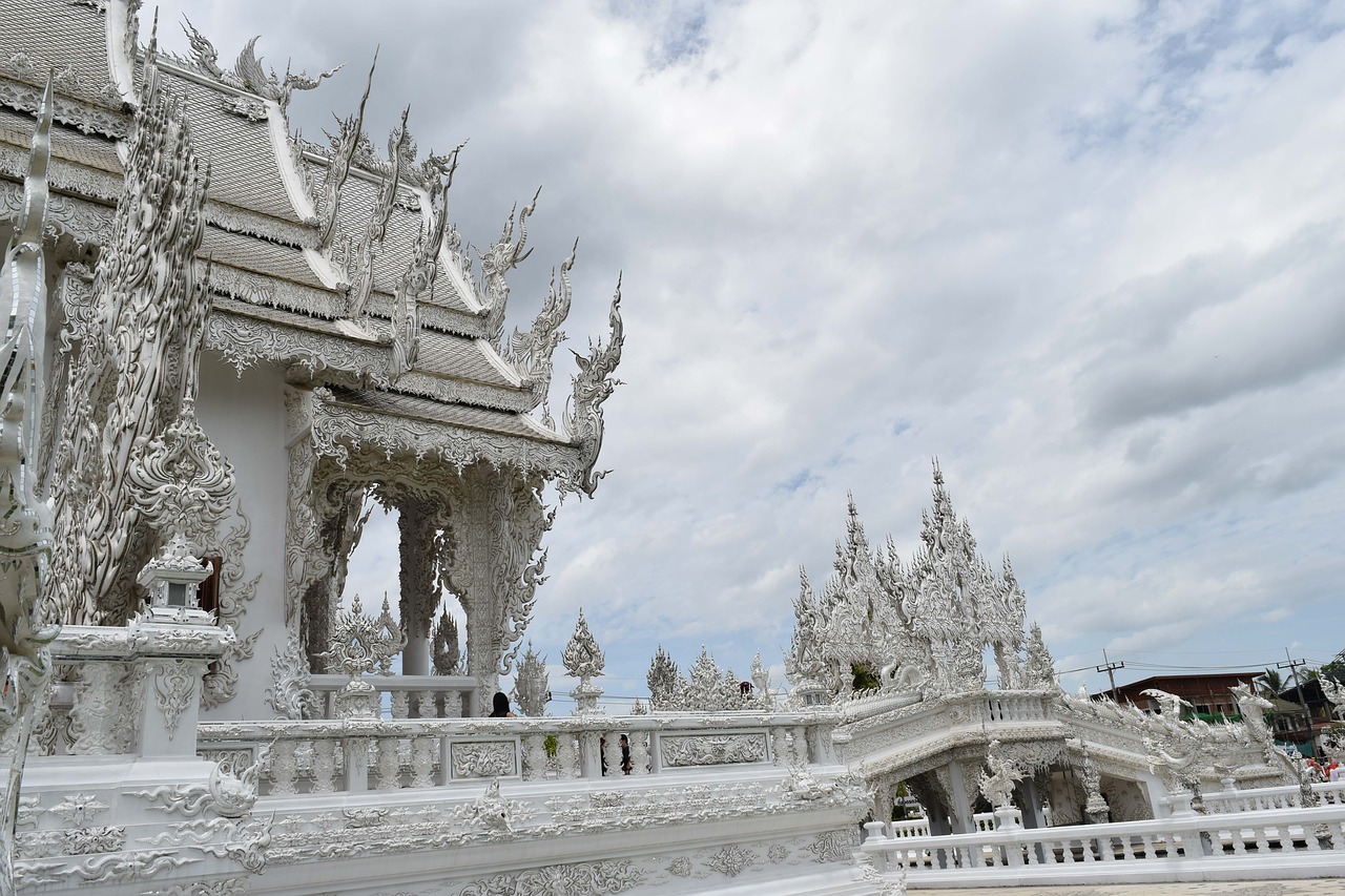 white temple  white  buddhist free photo