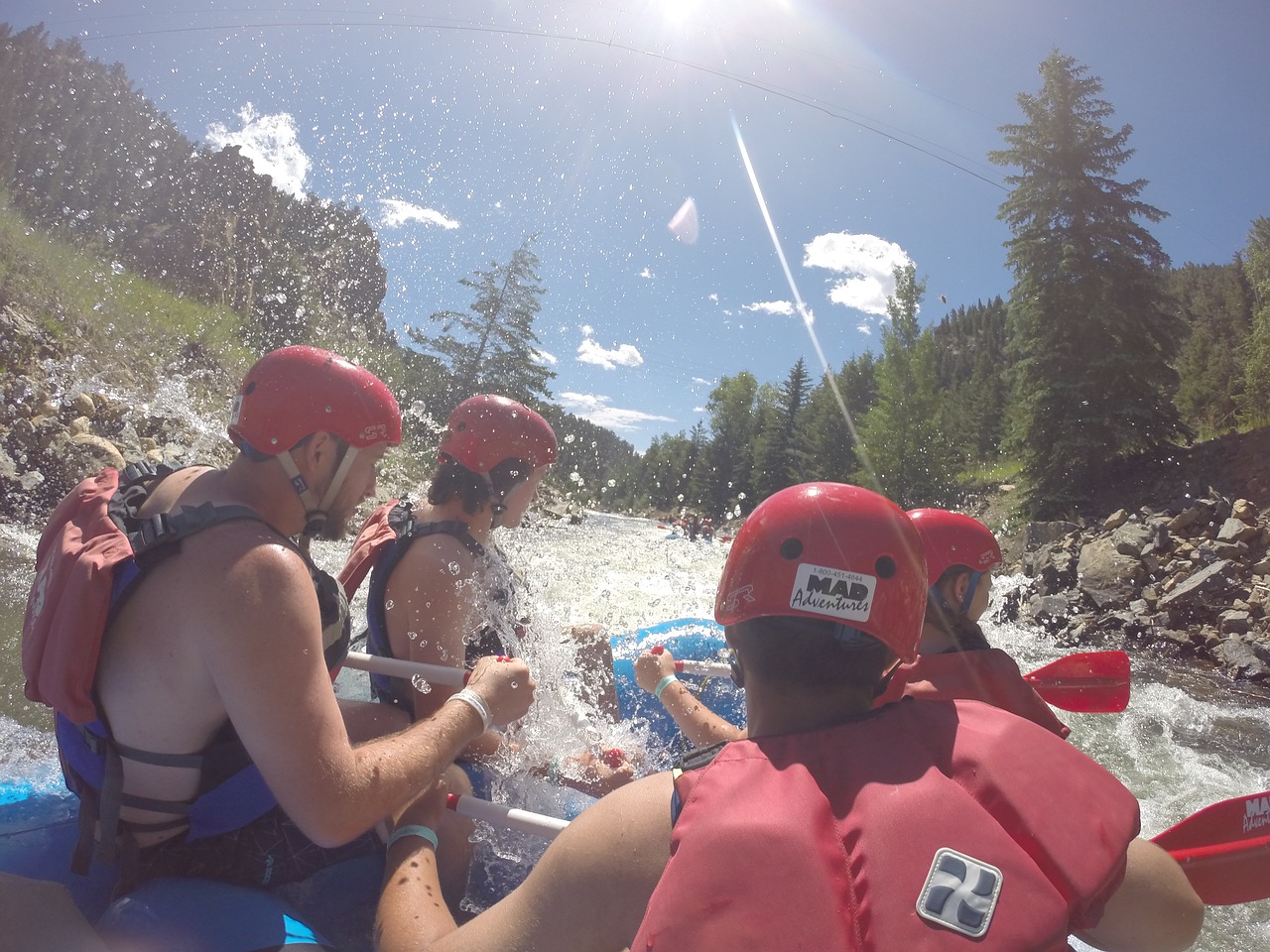 whitewater rafting river free photo