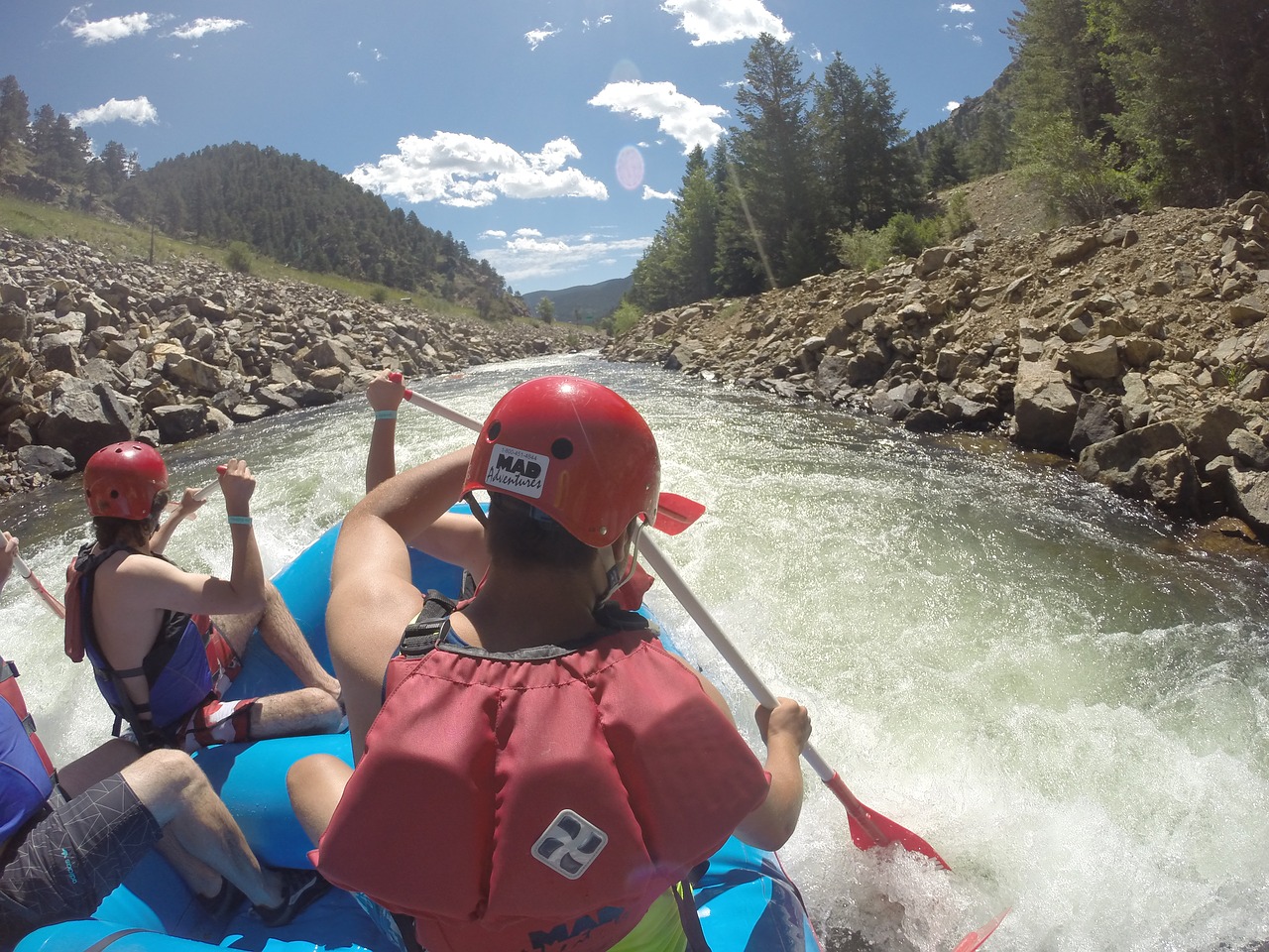 whitewater rafting river free photo