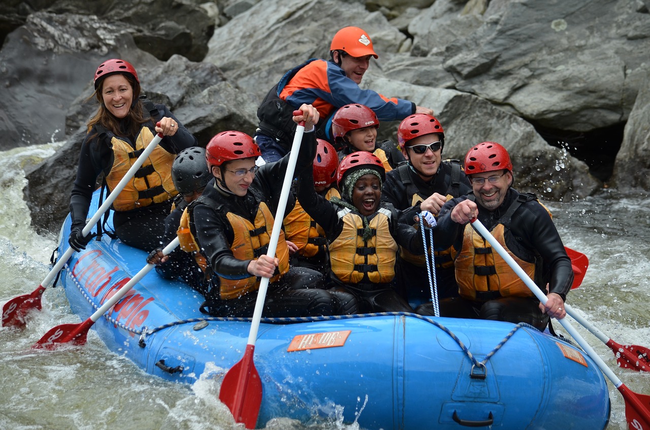 whitewater  rafting  outdoors free photo