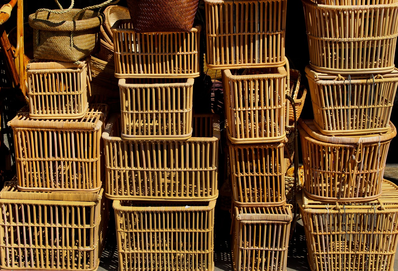 wicker basket woven free photo