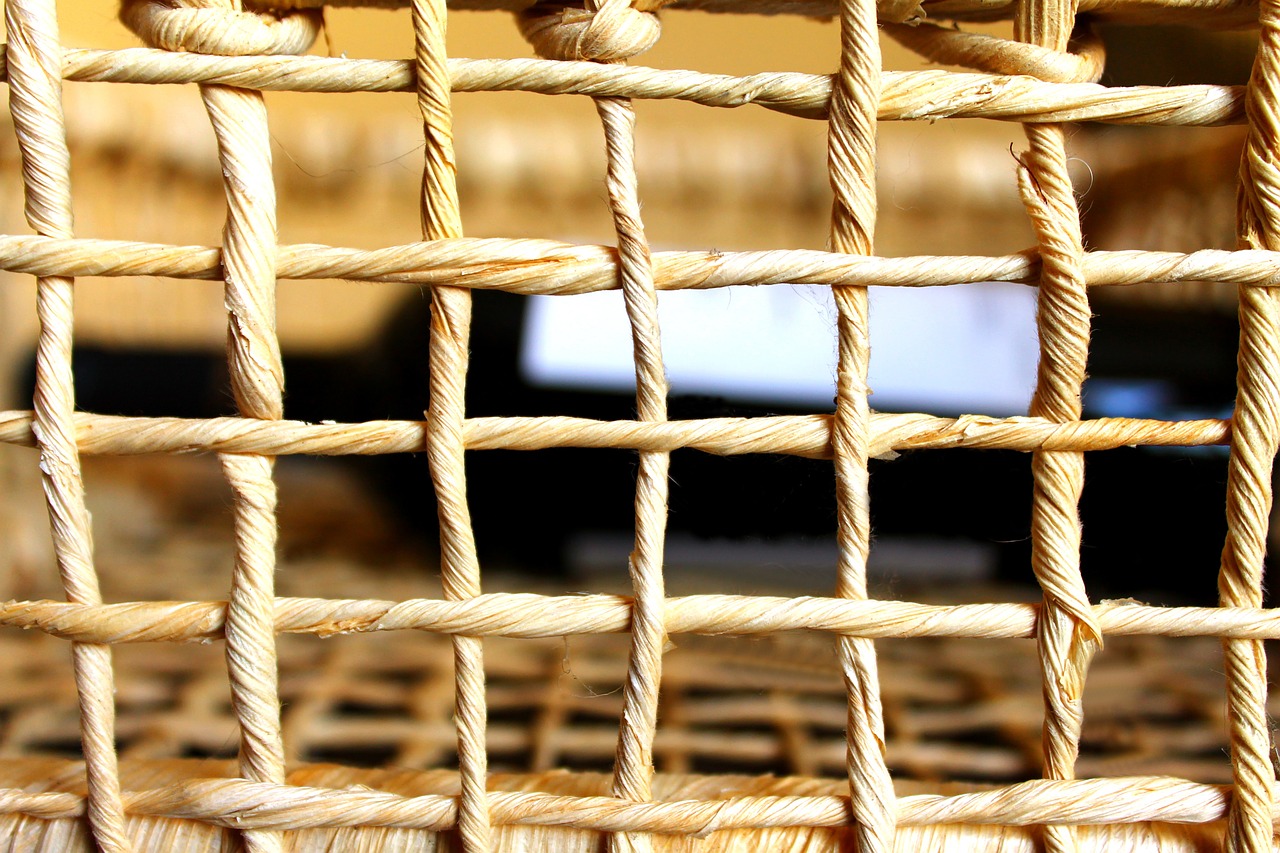 wicker basket interlaced free photo