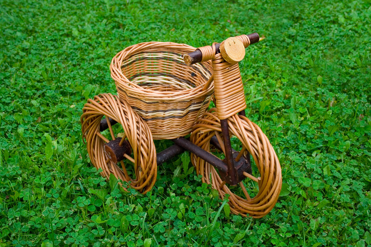 wicker basket bike free photo