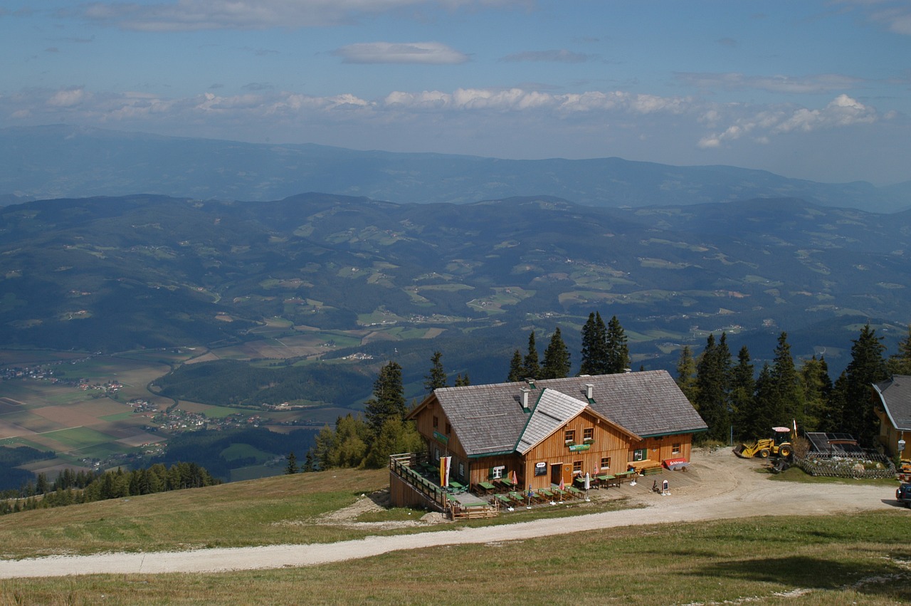 wide distant view mountains free photo