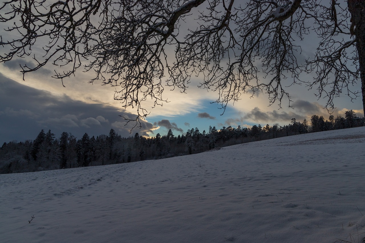 wide  wintry  sky free photo