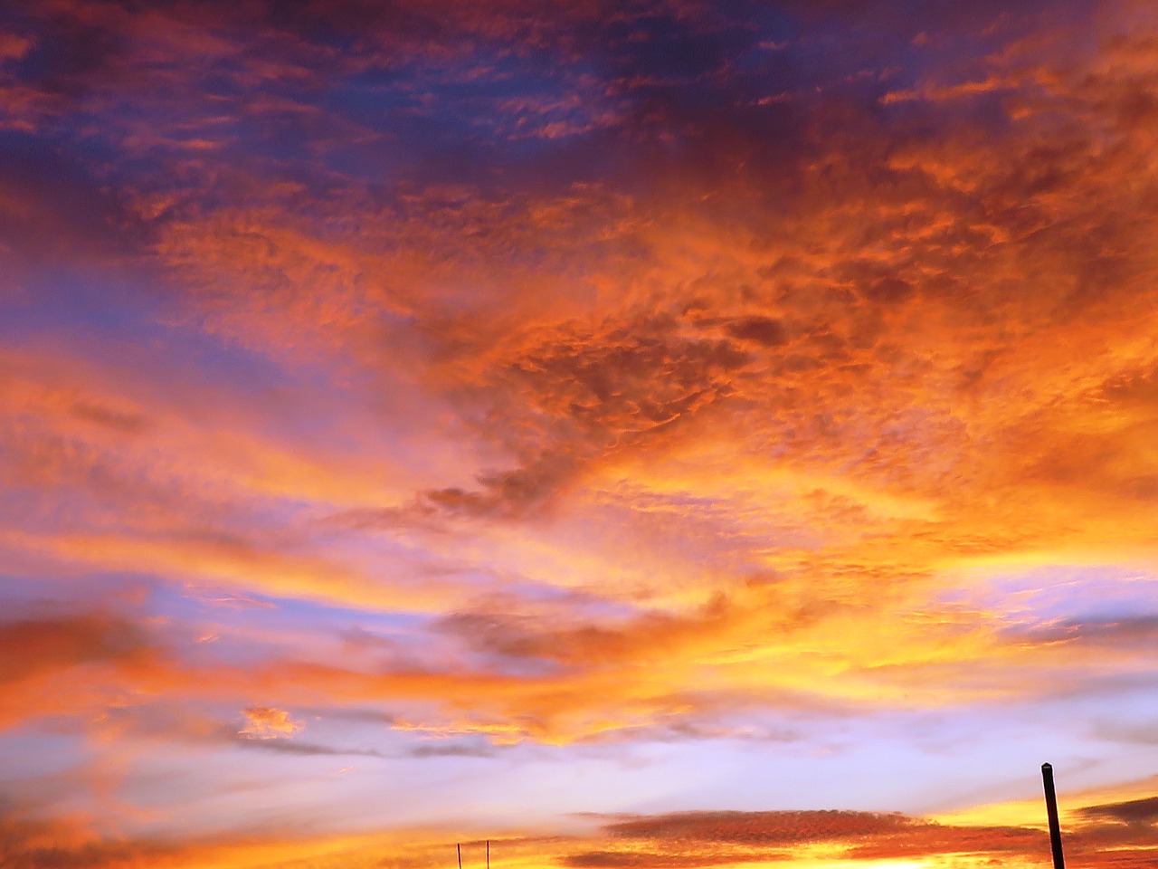 wide sky sunset evening free photo