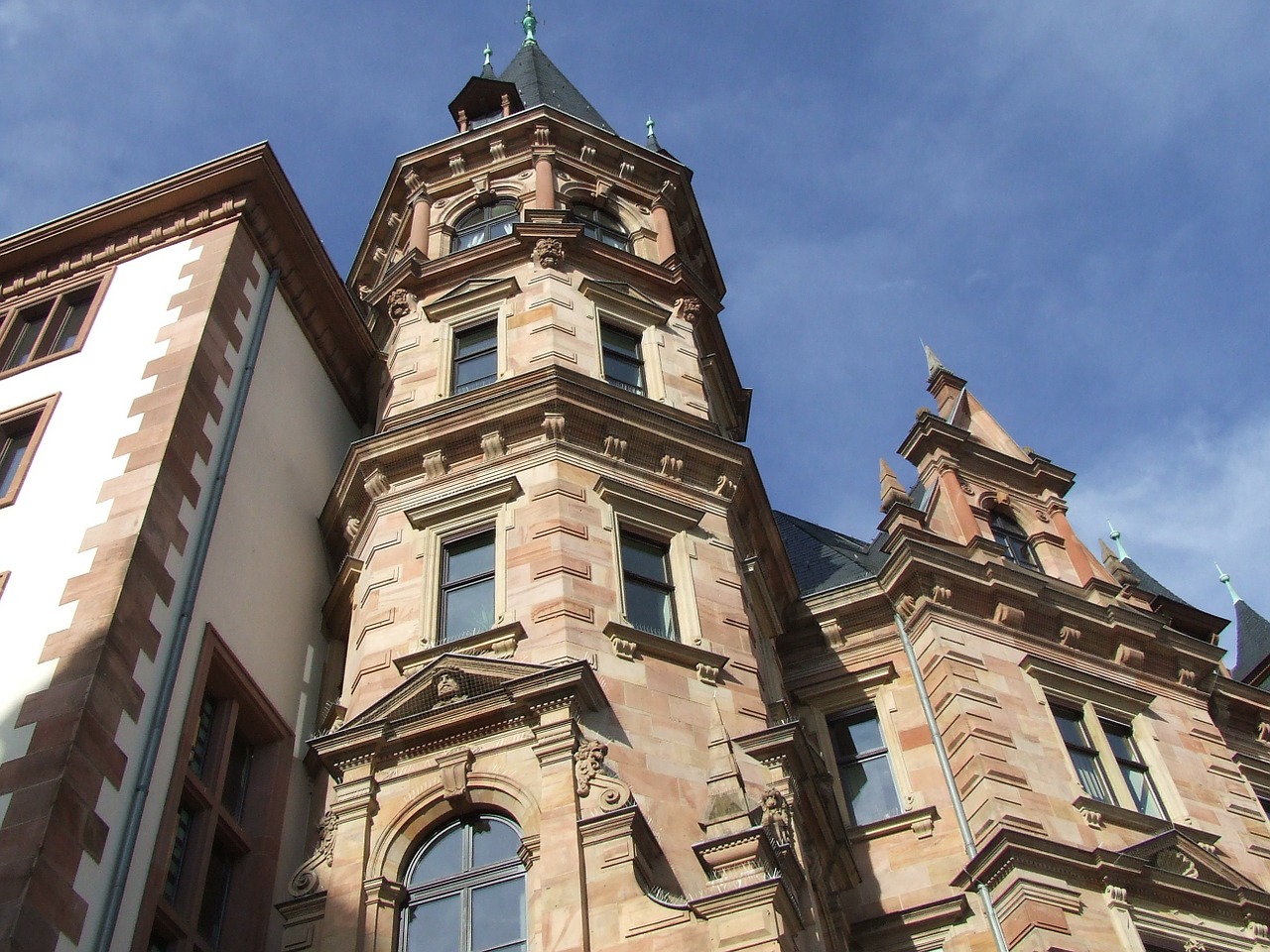 wiesbaden old building towers free photo