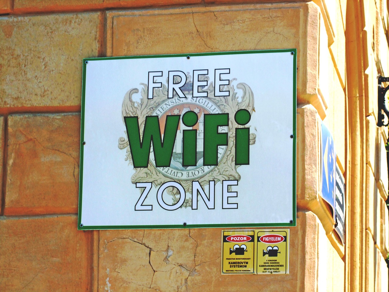 wifi building street free photo