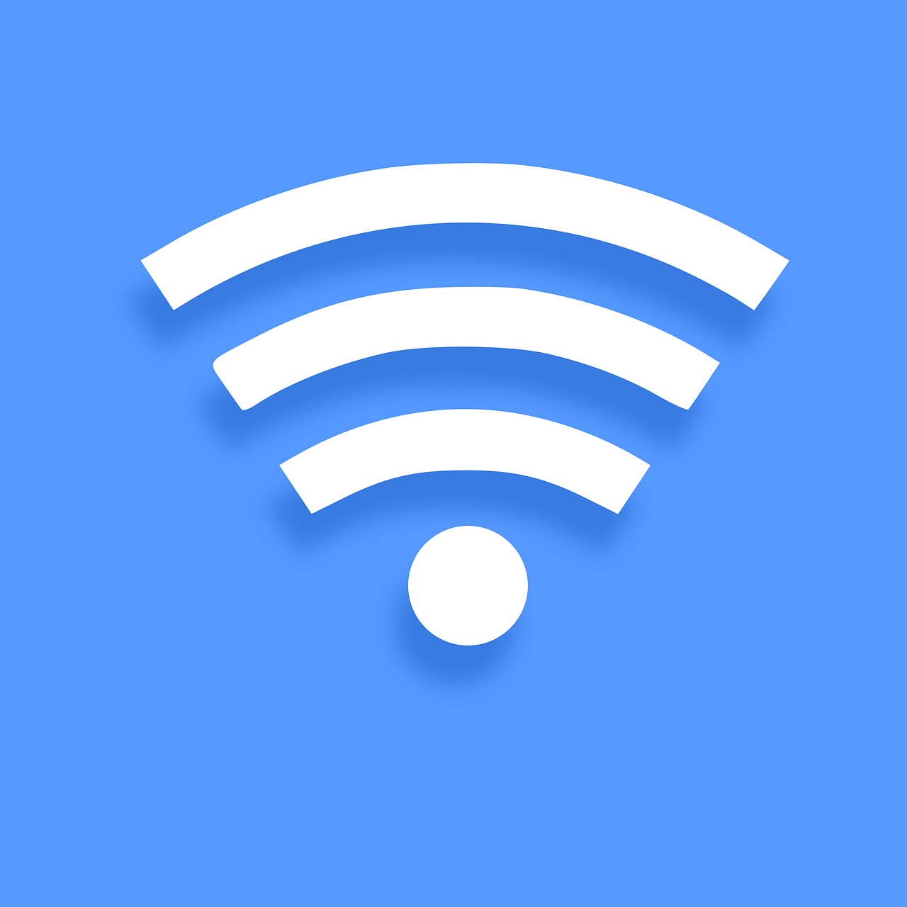 wifi icon  blue  symbol free photo