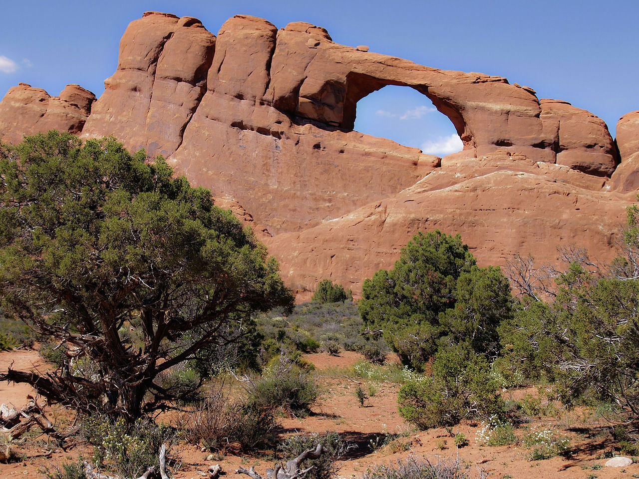 wilson arch arches national park red free photo