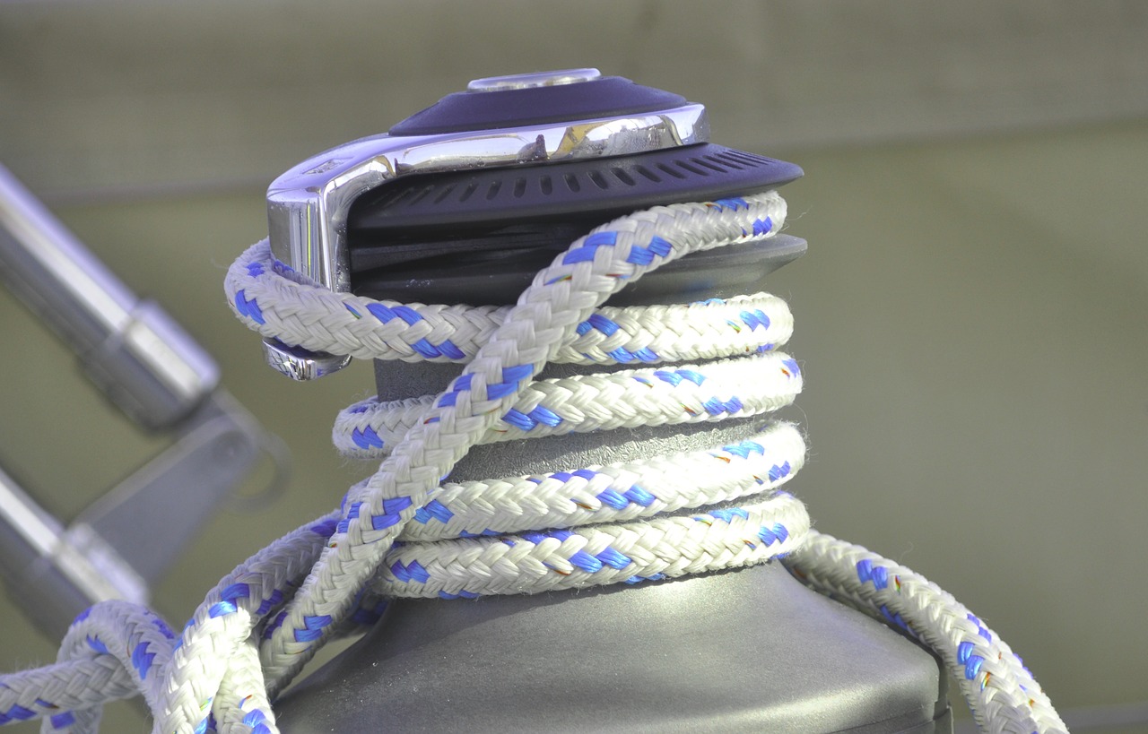 winch sailing rope free photo