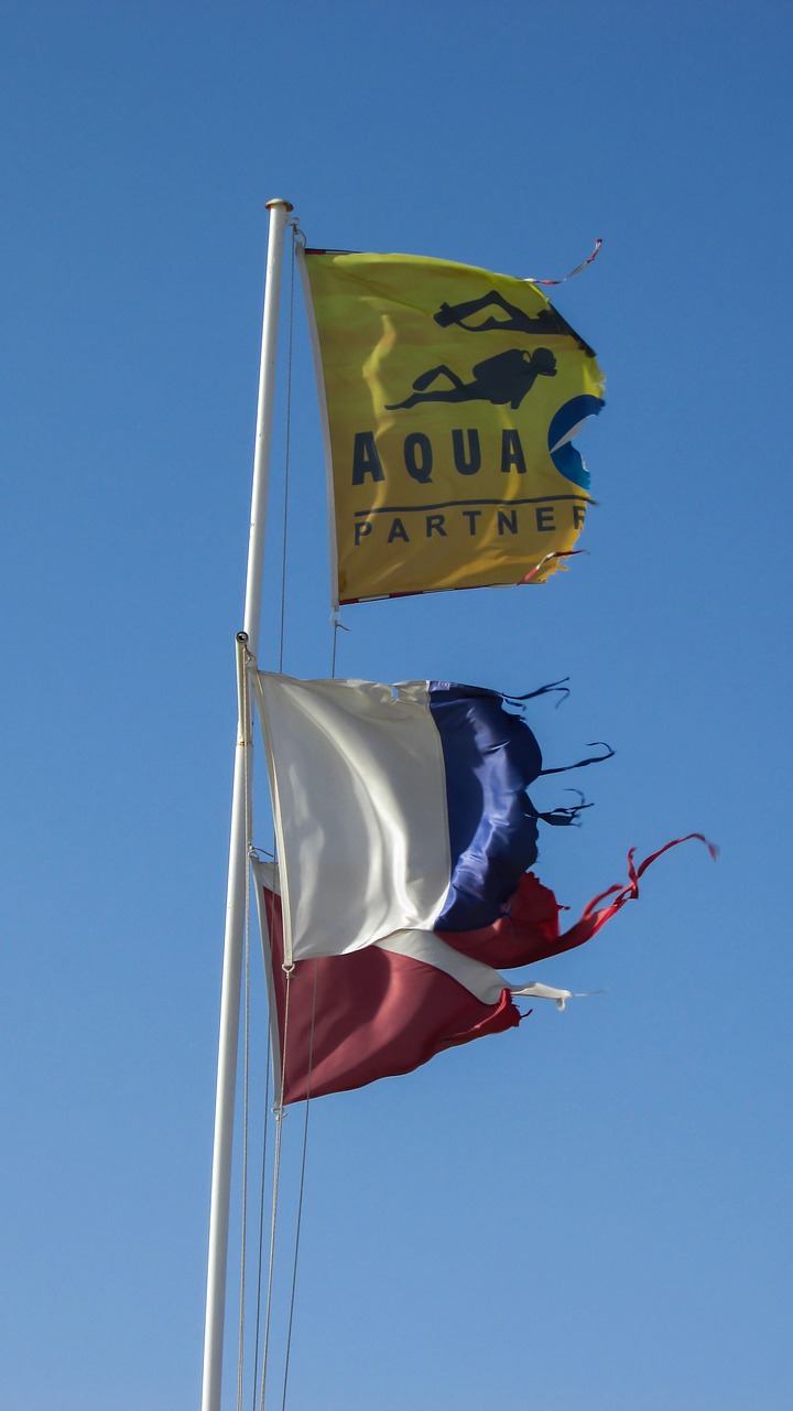 wind flags destroyed free photo