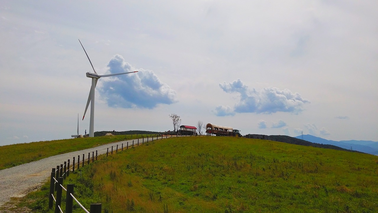 wind daegwallyeong ranch wind power generator free photo