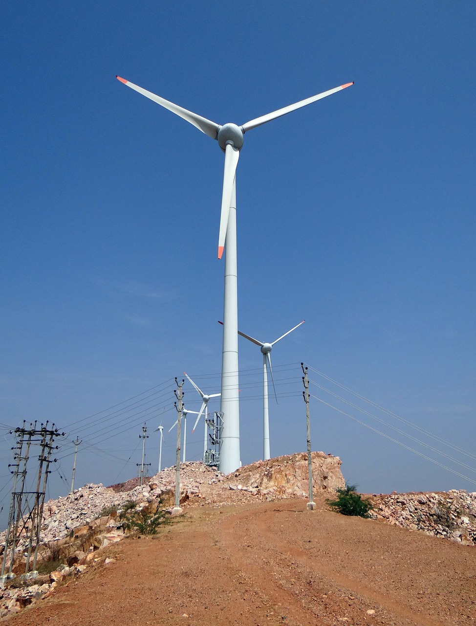 wind turbine nargund hill free photo