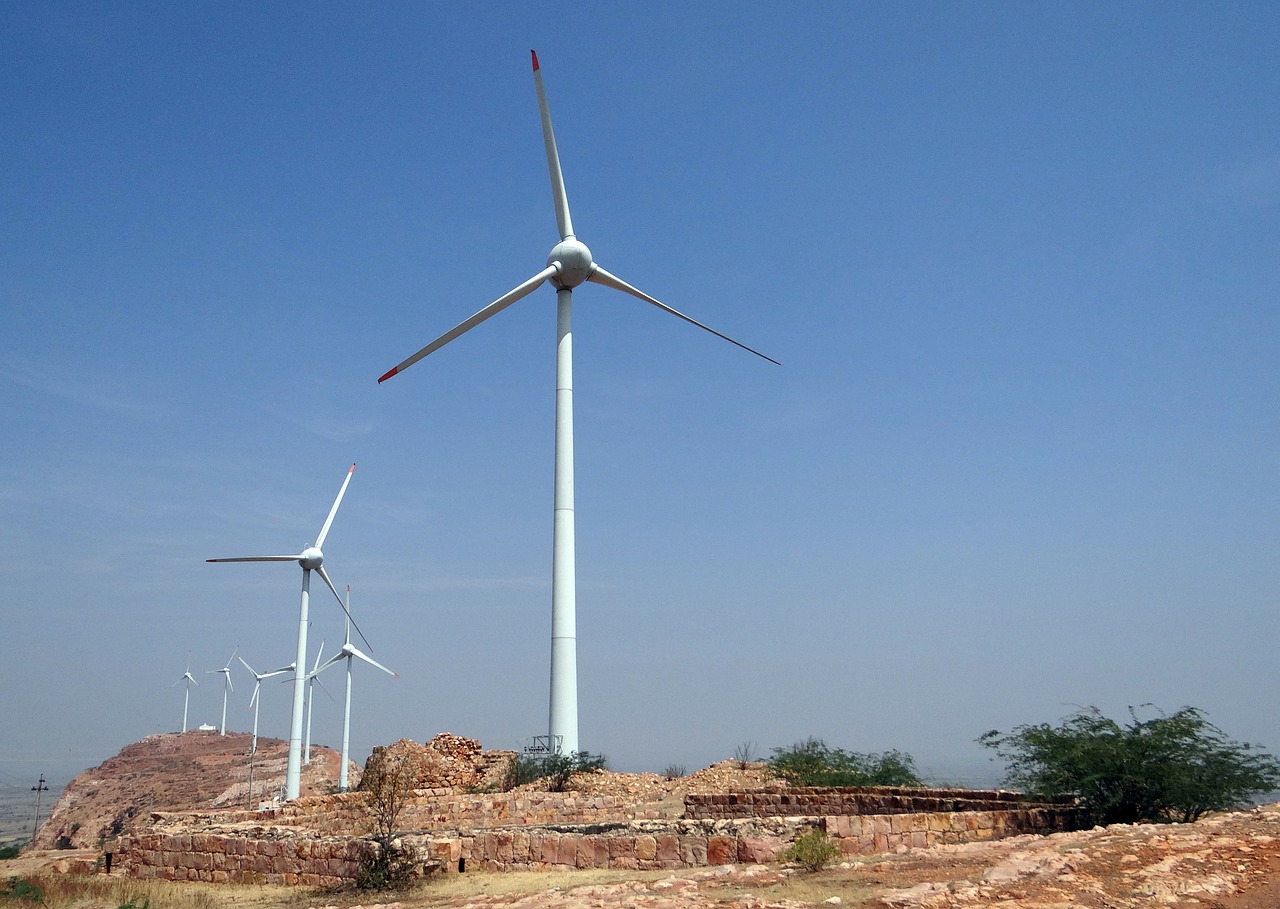 wind turbine nargund hill free photo