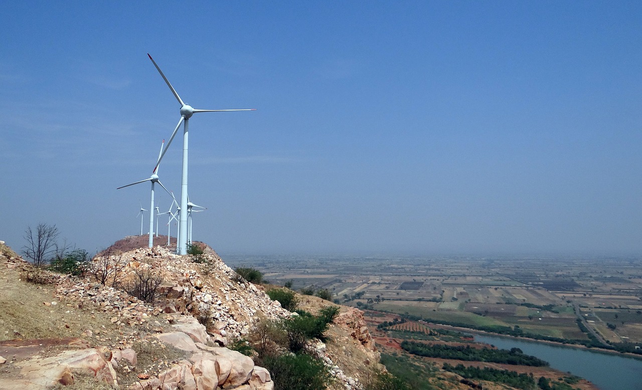 wind turbines wind power free photo