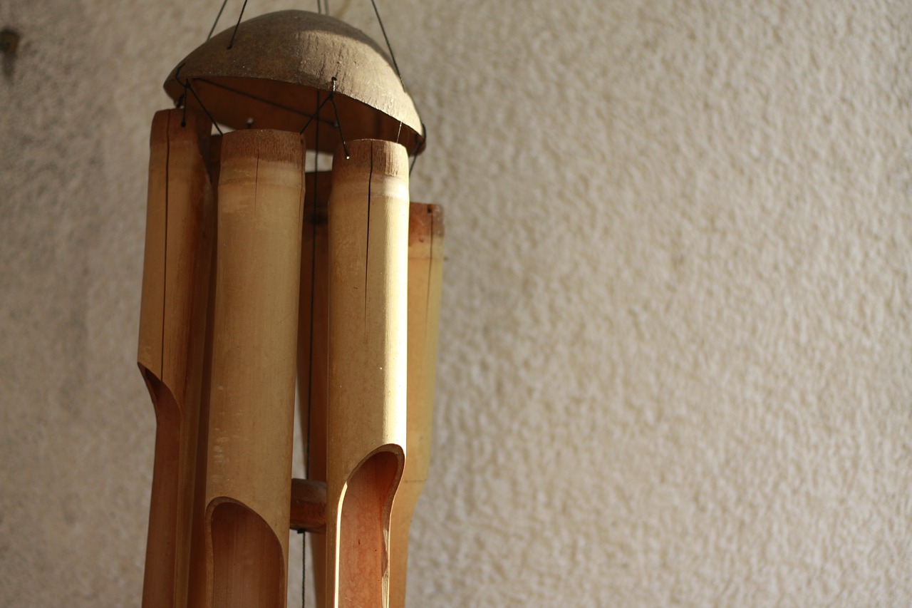 wind chime wooden wind free photo