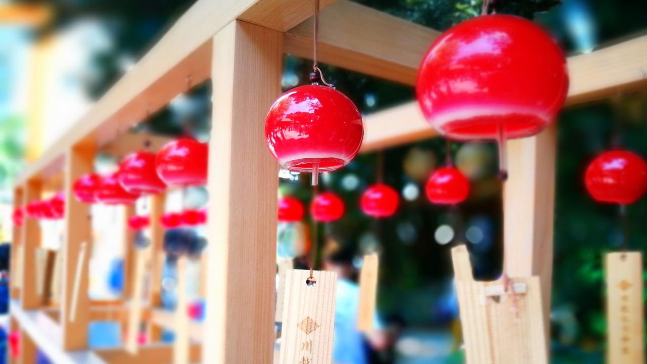 wind chimes  shrine  japan free photo