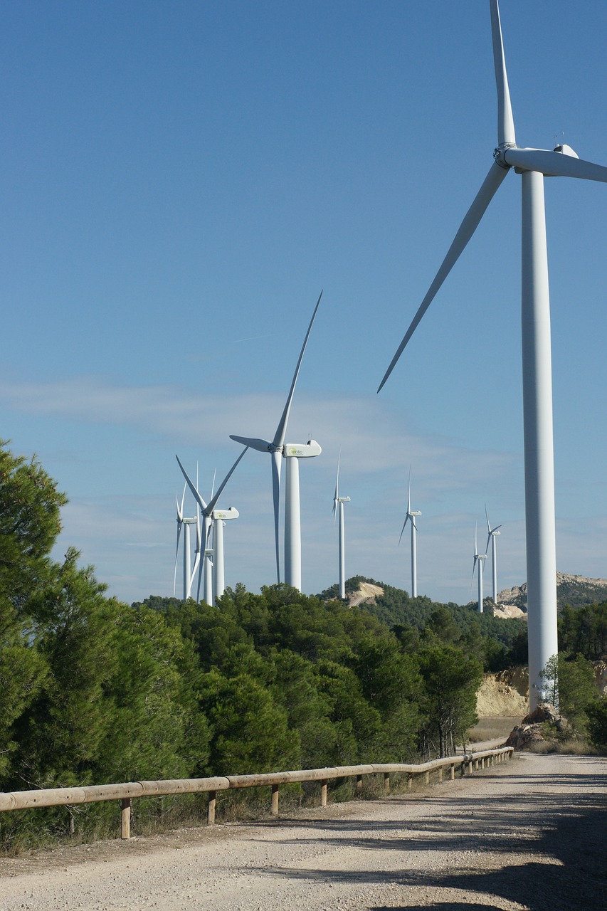 wind farm windmills landscape free photo