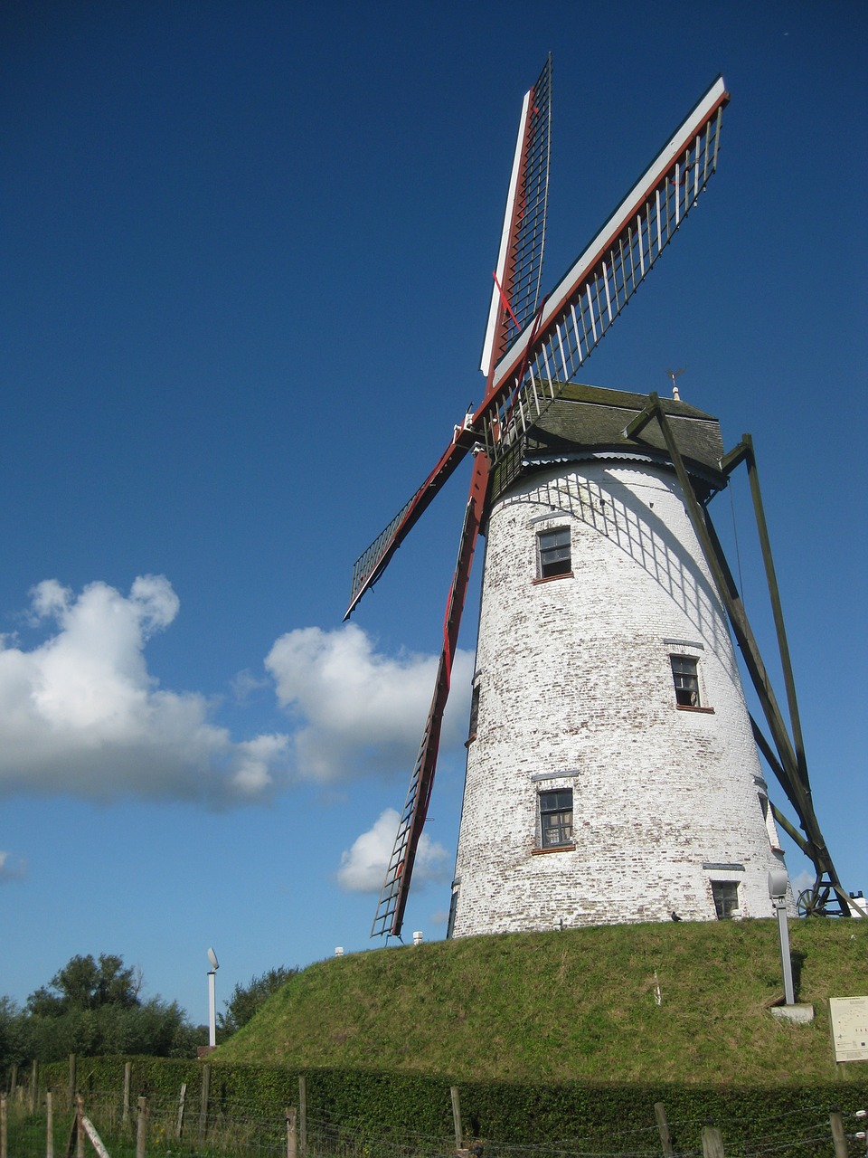 wind mill blue sky mill blades free photo